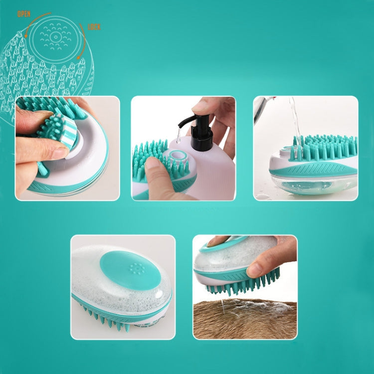 Pet Bath Brush Dog Massage Cleaning And Beauty Products(Blue)