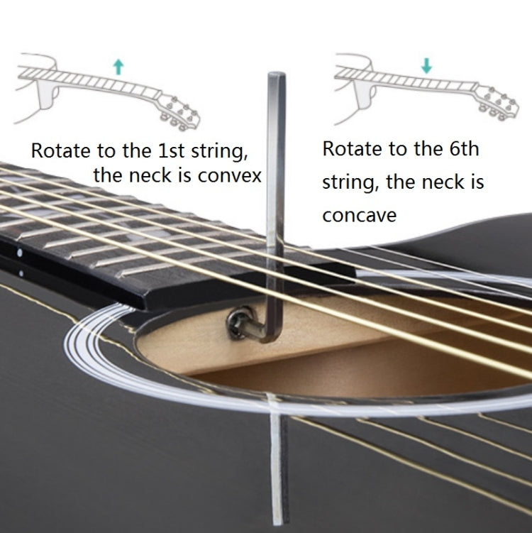 Folk Acoustic Guitar Beginner Training And Teaching Stringed Instruments, Colour: 41 Inch (Black)