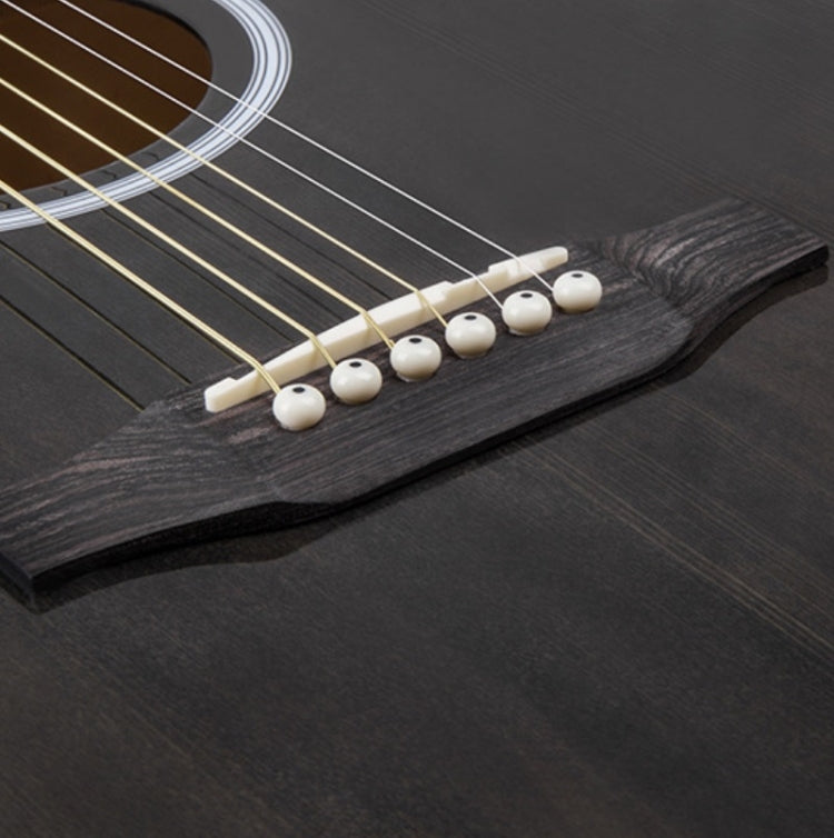 Folk Acoustic Guitar Beginner Training And Teaching Stringed Instruments, Colour: 41 Inch (Sunset Yellow)