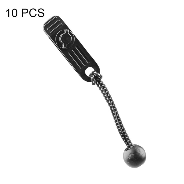 10pcs /Set Outdoor Camping Canopy Windproof Clip Tent Additional Pull Point Plastic Clip Rainproof Tarp Fixing Clip, Color: B Clip + Bouncy Ball