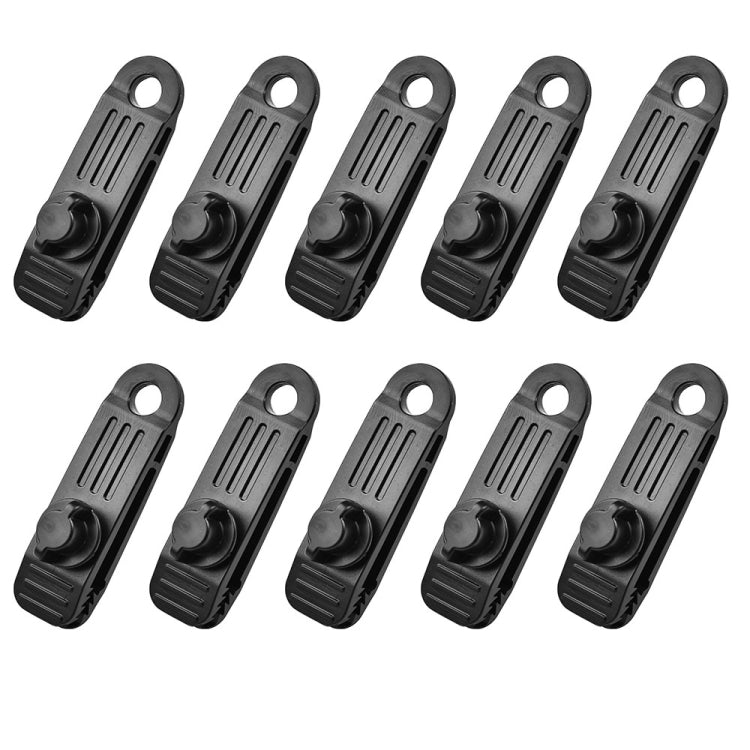 10pcs /Set Outdoor Camping Canopy Windproof Clip Tent Additional Pull Point Plastic Clip Rainproof Tarp Fixing Clip, Color: B Clip + Bouncy Ball