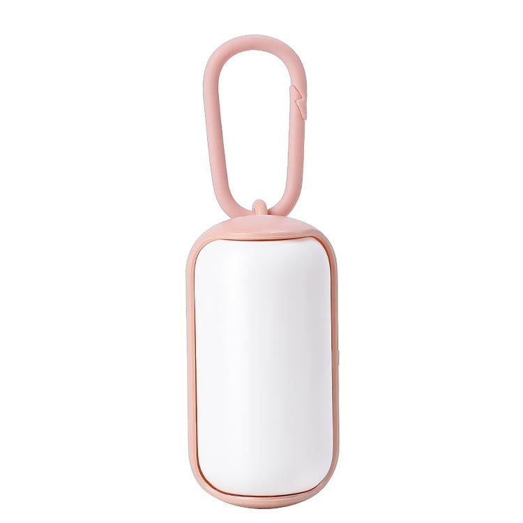 Pet Garbage Box Dog Toilet Picker Dispenser Portable Garbage Bag Cleaning Supplies With 15 Trash Bags(Pink+White)