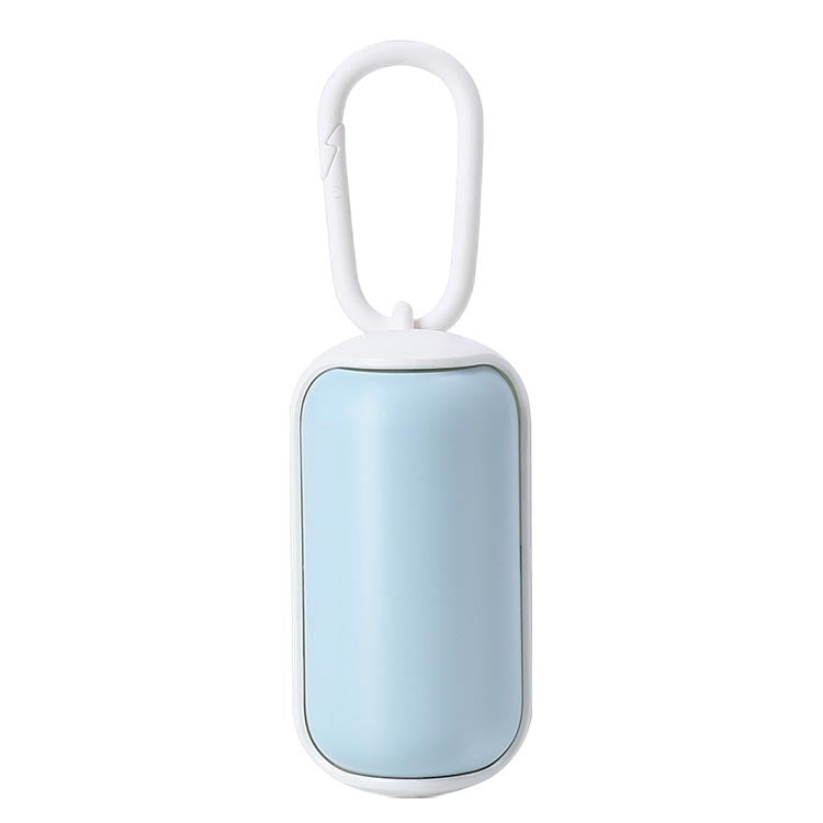 Pet Garbage Box Dog Toilet Picker Dispenser Portable Garbage Bag Cleaning Supplies With 15 Trash Bags(Blue+White)