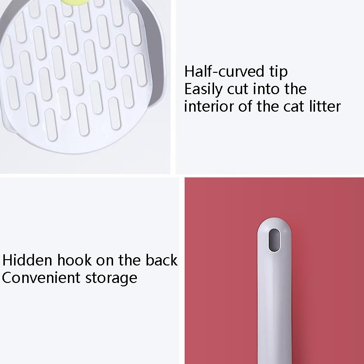Cat Litter Shovel Filter Cat Shovel(White+Blue)