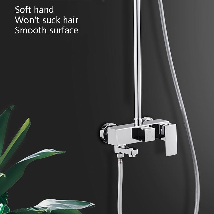 Shower Hose Water Heater Rain Shower Bathroom Stainless Steel Shower PVC Nozzle Hose, Specification: 1.5m Silver