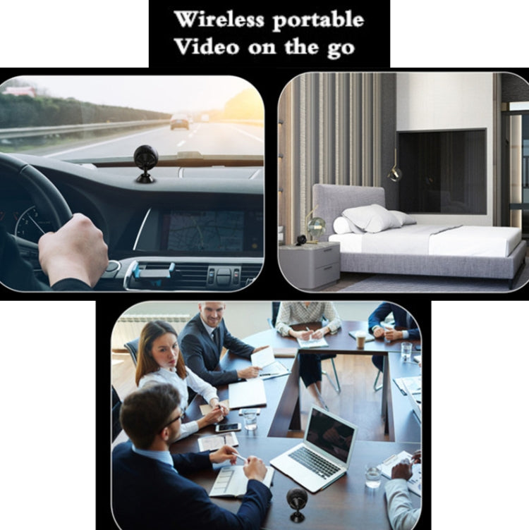A12 Mini 1080P 5GHz Wireless WiFi Security Camera Night Vision Remote Home Small Surveillance Camera(Matte Black)