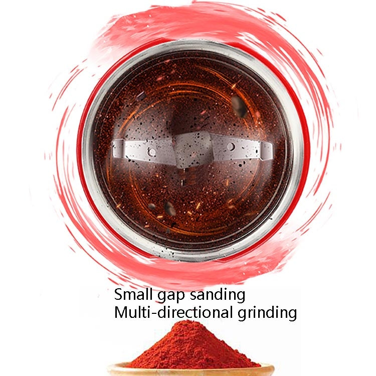 Electric Small Grinder Household Seasoning Miscellaneous Grains Chinese Medicine Coffee Grinder 220V UK Plug (Black)