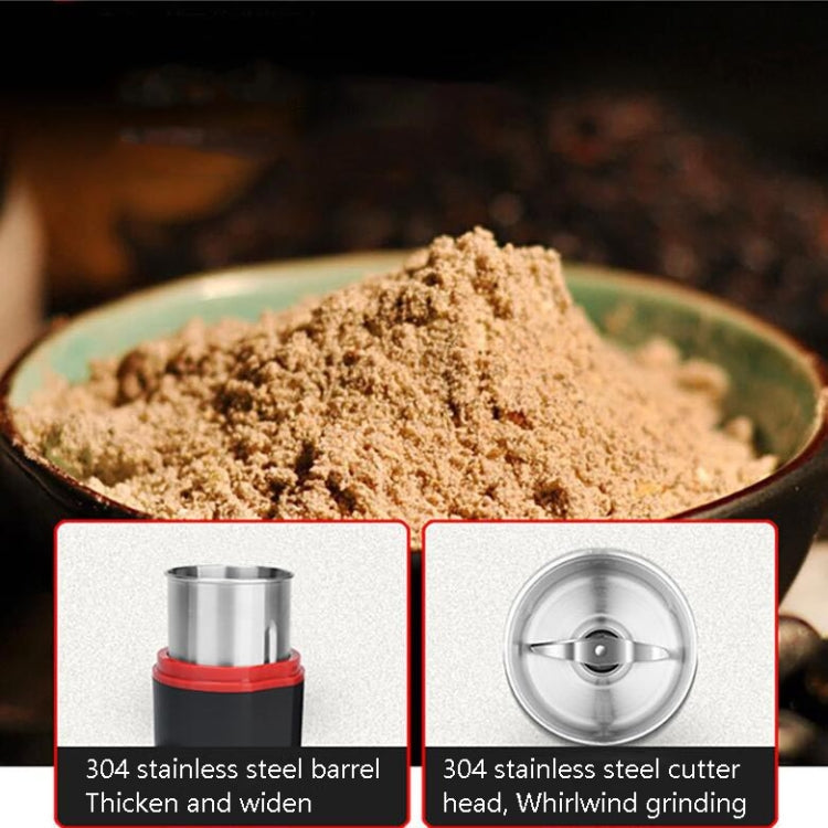 Electric Small Grinder Household Seasoning Miscellaneous Grains Chinese Medicine Coffee Grinder 220V UK Plug (Black)