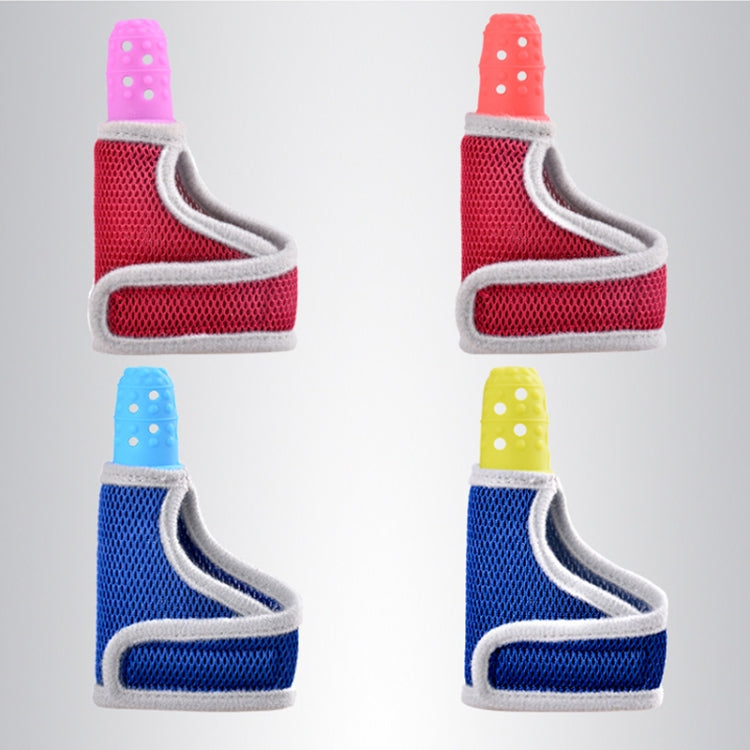 ZT001 Baby Silicone Molar Finger Cots Children Anti-Bite Hand Breathable Thumb Cots Teether Maternal And Baby Products(Red)