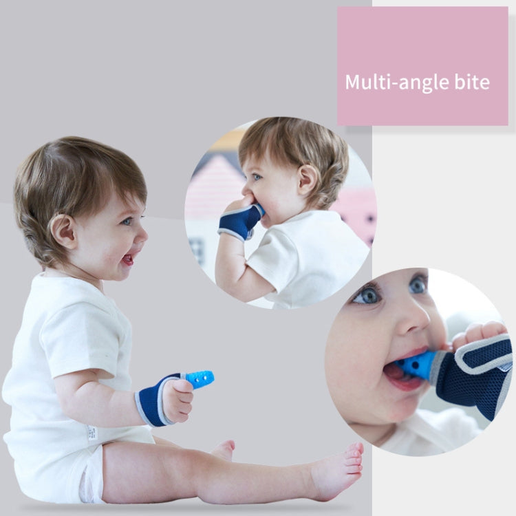 ZT001 Baby Silicone Molar Finger Cots Children Anti-Bite Hand Breathable Thumb Cots Teether Maternal And Baby Products(Red)