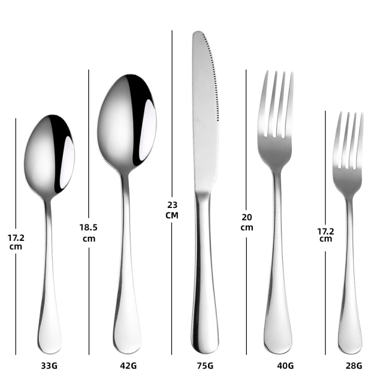 20 in 1 Stainless Steel Cutlery Steak Cutlery Set, Specification: Rose Gold