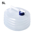 PE Folding Water Bag Shrink Bucket Outdoor Portable Water Bottle, Capacity: 5L(Blue Cover)