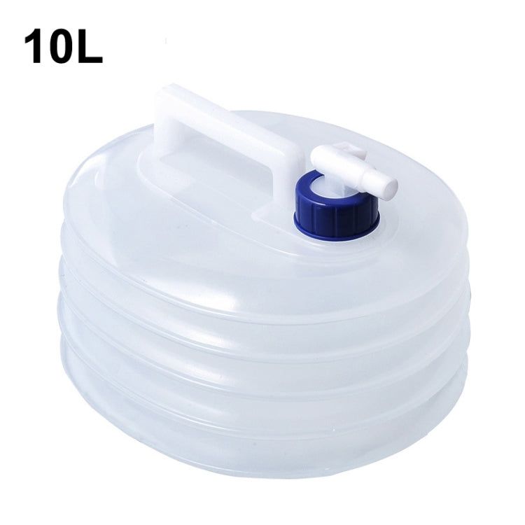 PE Folding Water Bag Shrink Bucket Outdoor Portable Water Bottle, Capacity: 10L(Blue Cover)