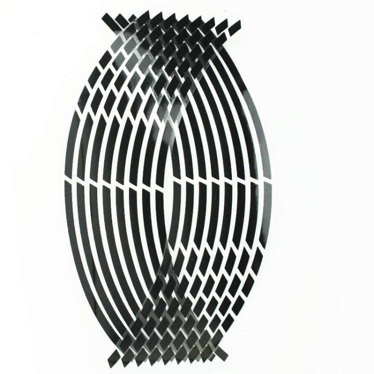 Motorcycle Rim Stickers Personality Wheels Modified Decals(Black)