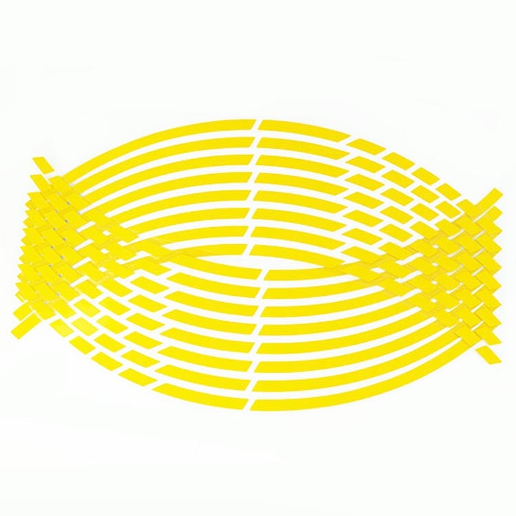 Motorcycle Rim Stickers Personality Wheels Modified Decals(Yellow)
