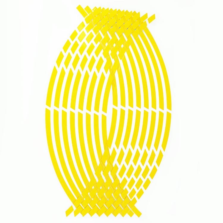 Motorcycle Rim Stickers Personality Wheels Modified Decals(Yellow)