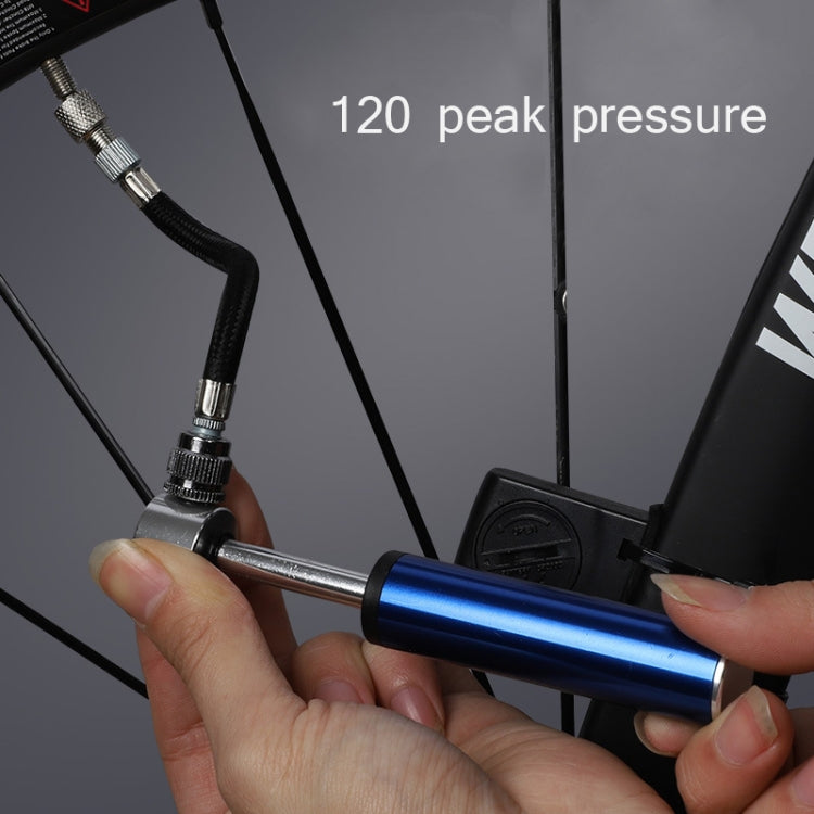 Bicycle Basketball Football Mini Portable High Pressure Inflator(Blue)