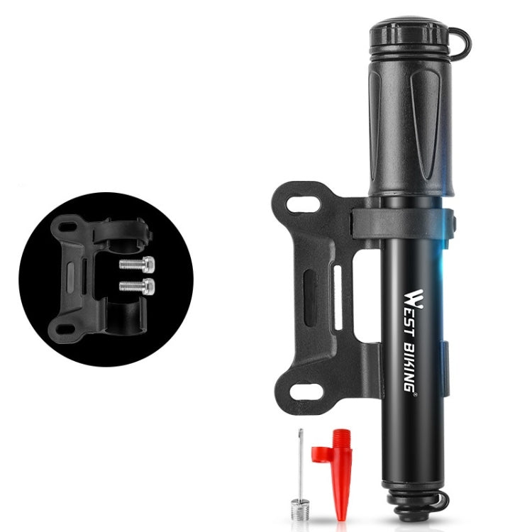 West Biking Bicycle High Pressure Pump Mini Portable Basketball Inflator With Hose(Black)