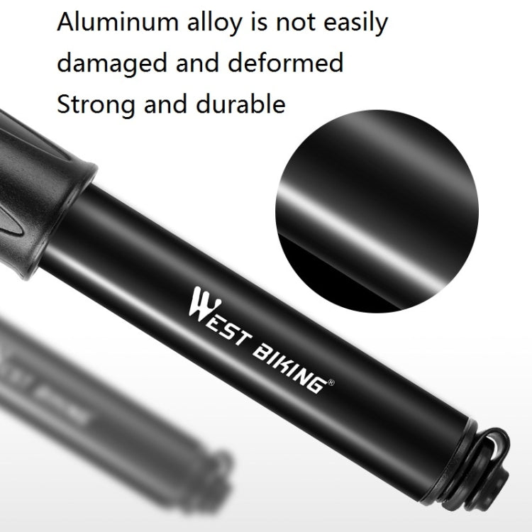 West Biking Bicycle High Pressure Pump Mini Portable Basketball Inflator With Hose(Black)