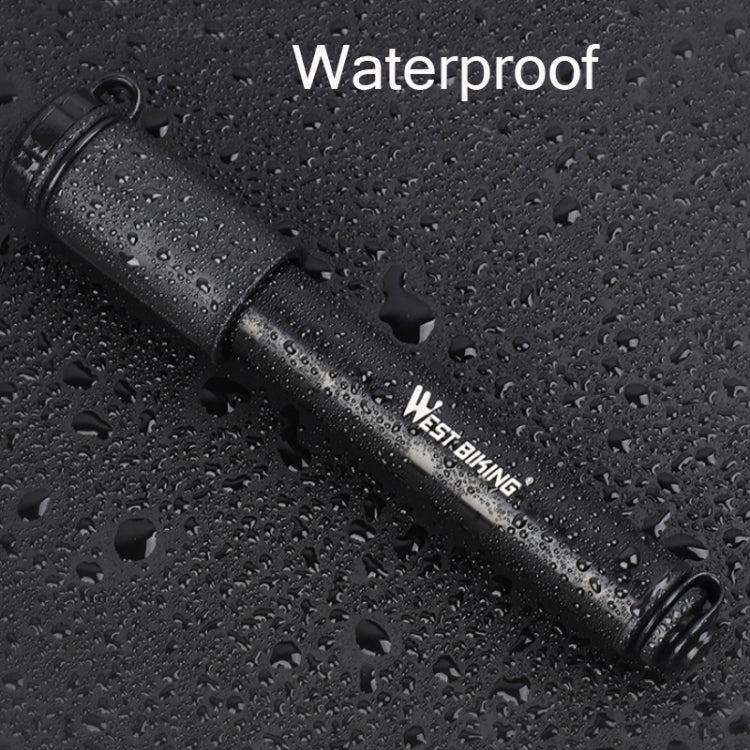 West Biking Bicycle High Pressure Pump Mini Portable Basketball Inflator With Hose(Black)