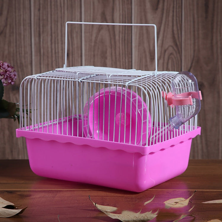 Hamster Cage Portable Take-Out Cage Hamster Golden Bear Supplies(Pink)
