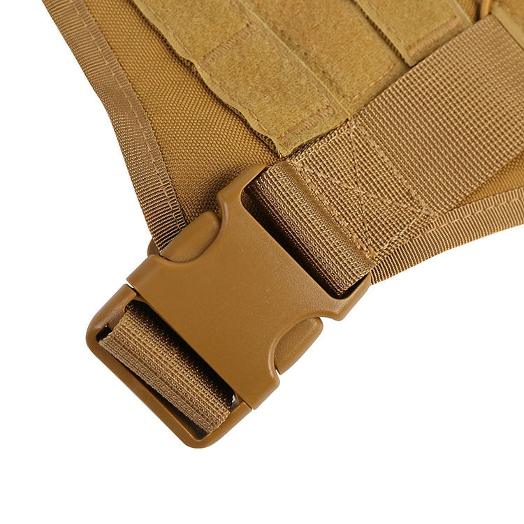 Outdoor Dog Vest Chest Harness Large And Medium-Sized Dog Training Vest Dog Leash, Size: XL(Khaki)