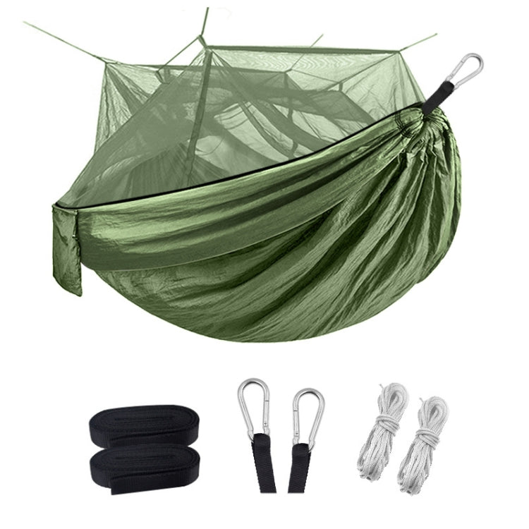 Encryption Mosquito Net Hammock Outdoor Camping Anti-Mosquito Net Gauze Hammock, Size: 260x140cm(Army Green)
