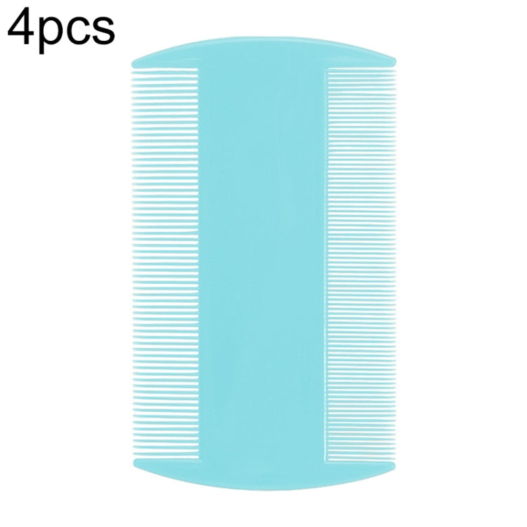 4pcs Pet Comb Double-Sided Comb Dog Cleaning Supplies Cat Comb Pet Grooming Supplies(Light Blue)
