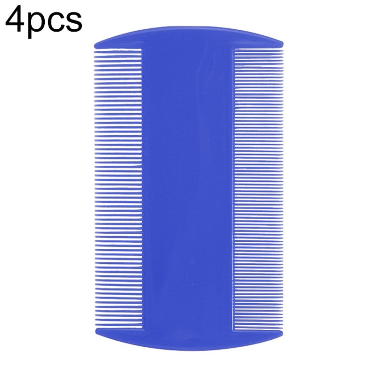 4pcs Pet Comb Double-Sided Comb Dog Cleaning Supplies Cat Comb Pet Grooming Supplies(Dark Blue)