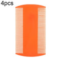 4pcs Pet Comb Double-Sided Comb Dog Cleaning Supplies Cat Comb Pet Grooming Supplies(Orange)