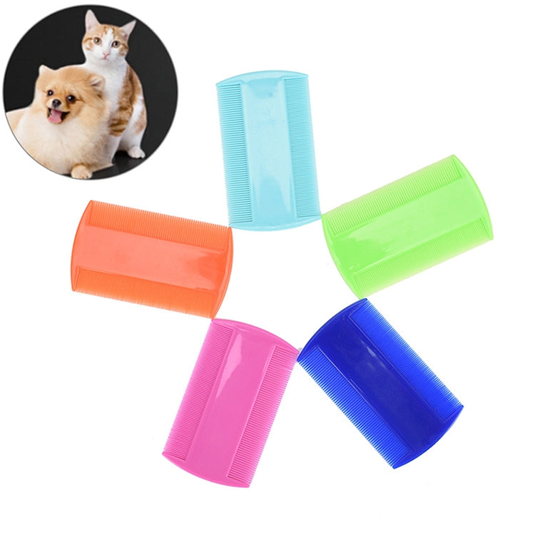 4pcs Pet Comb Double-Sided Comb Dog Cleaning Supplies Cat Comb Pet Grooming Supplies(Green)
