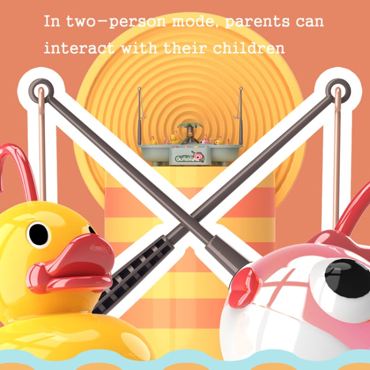 Play House Children Educational Electric Cycle Rotating Fishing Station Summer Water Game Toy Set, Colour: Pink 6 Ducks