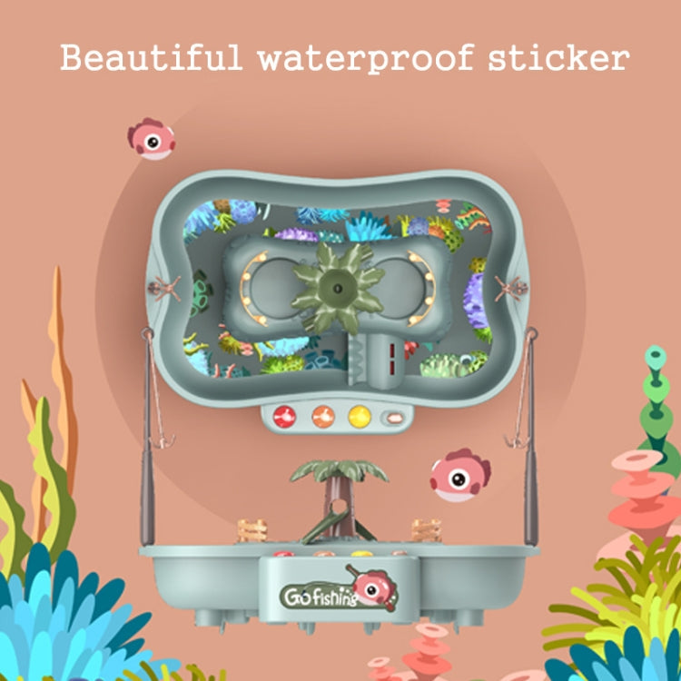 Play House Children Educational Electric Cycle Rotating Fishing Station Summer Water Game Toy Set, Colour: Green 3 Fish 3 Ducks
