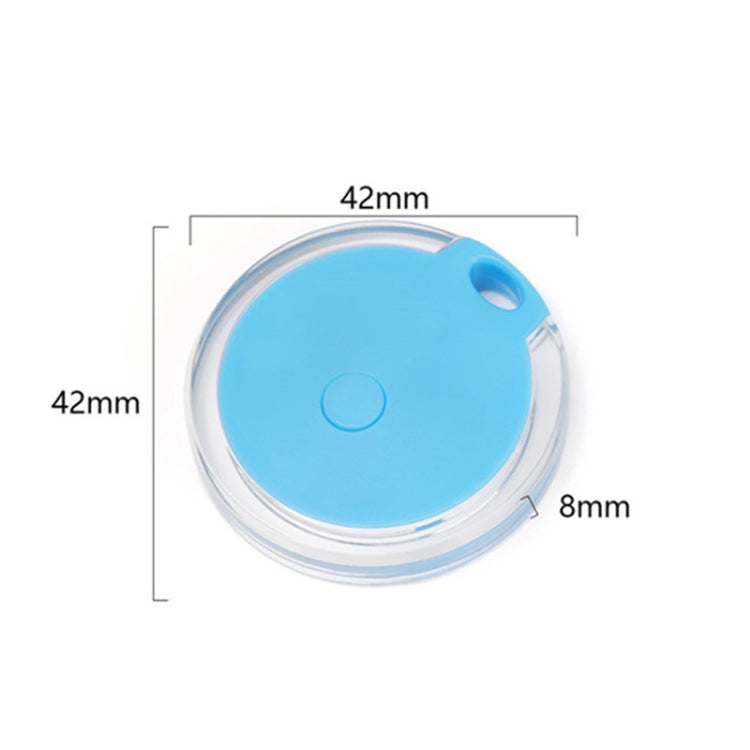 2 PCS  HYC-05 Round Bluetooth Anti-Lost Device Mobile Phone Key Two-Way Object Finding Alarm( Blue)