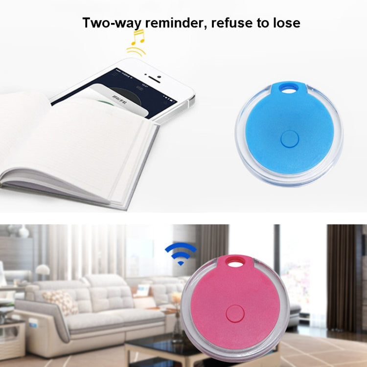 2 PCS  HYC-05 Round Bluetooth Anti-Lost Device Mobile Phone Key Two-Way Object Finding Alarm( Pink)