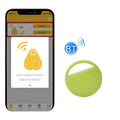 HYC-S9 2 PCS Round Bluetooth Object Finder Mobile Phone Tracking Locator Anti-Lost Two-Way Alarm(Green)