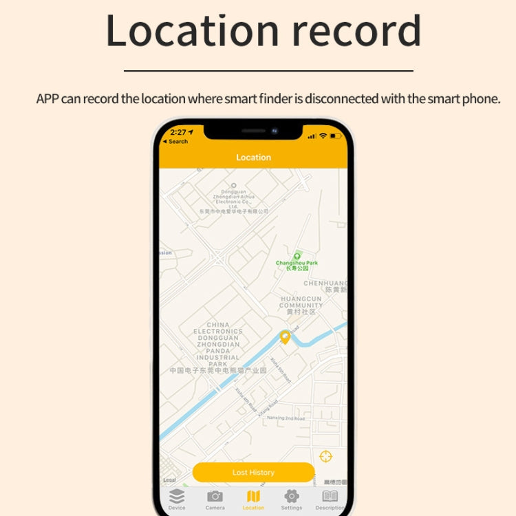 HYC-S9 2 PCS Round Bluetooth Object Finder Mobile Phone Tracking Locator Anti-Lost Two-Way Alarm(Blue)