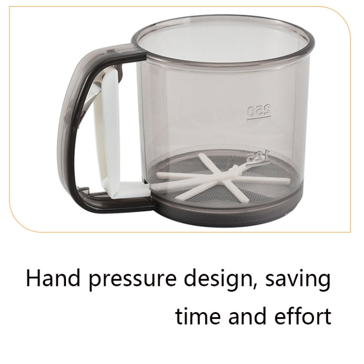 Convenient Hand-Held Flour Sieve Icing Sugar Sieve Baking Tool(Brown)
