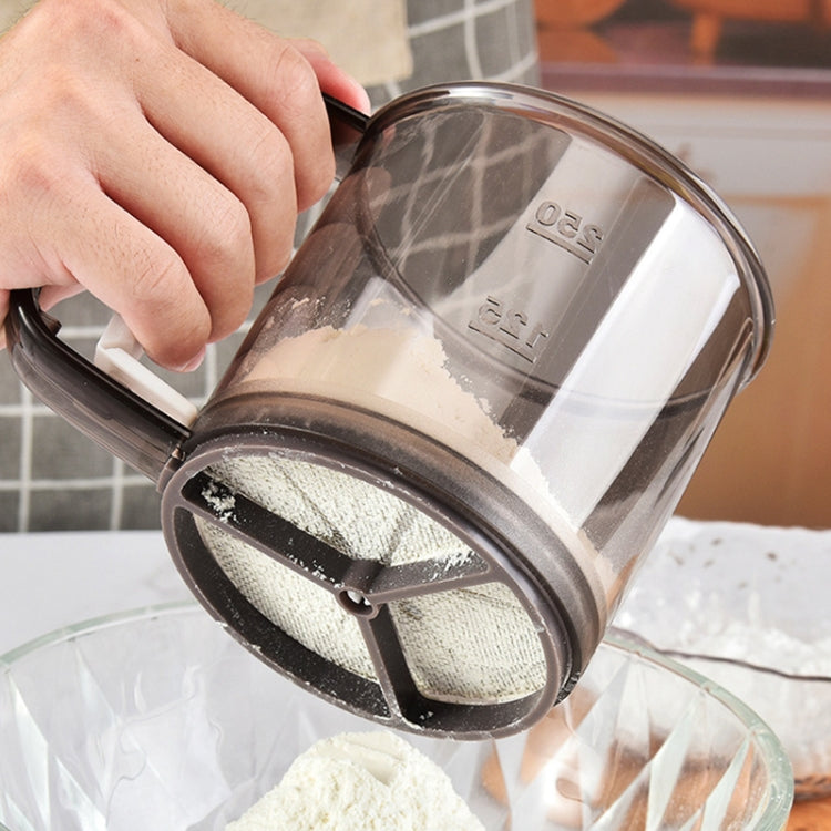 Convenient Hand-Held Flour Sieve Icing Sugar Sieve Baking Tool(Brown)