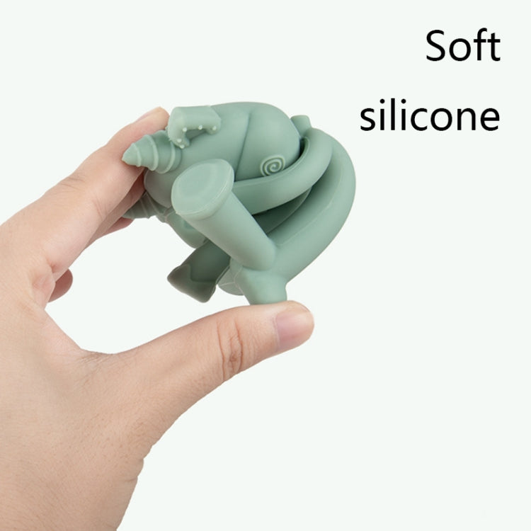 Three-Dimensional Cartoon Silicone Baby Teether Molar Rods Children Toys Maternal And Child Supplies(Coffee  Sheep)