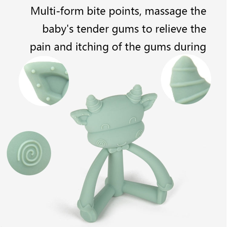 Three-Dimensional Cartoon Silicone Baby Teether Molar Rods Children Toys Maternal And Child Supplies(Coffee  Sheep)