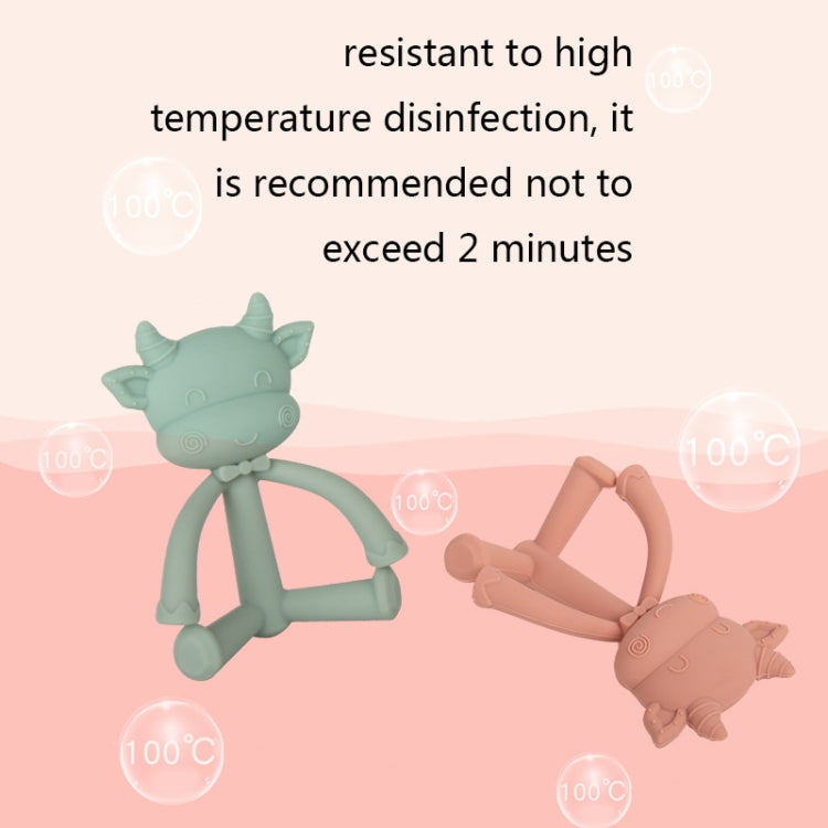 Three-Dimensional Cartoon Silicone Baby Teether Molar Rods Children Toys Maternal And Child Supplies(Coffee  Sheep)