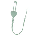 M010087 Silicone Baby Teether Anti-Dropping Chain Children Pacifier Anti-Dropping Strap(Gray-green)
