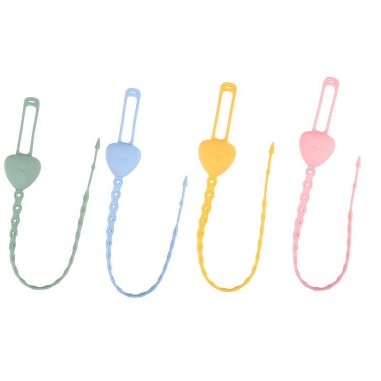 M010087 Silicone Baby Teether Anti-Dropping Chain Children Pacifier Anti-Dropping Strap(Blue)