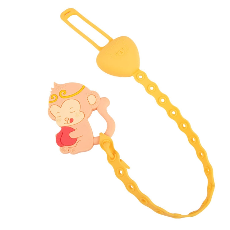 M010087 Silicone Baby Teether Anti-Dropping Chain Children Pacifier Anti-Dropping Strap(Pink)