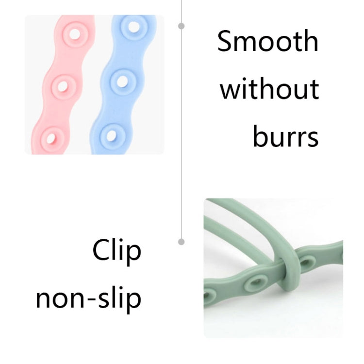 M010087 Silicone Baby Teether Anti-Dropping Chain Children Pacifier Anti-Dropping Strap(Pink)
