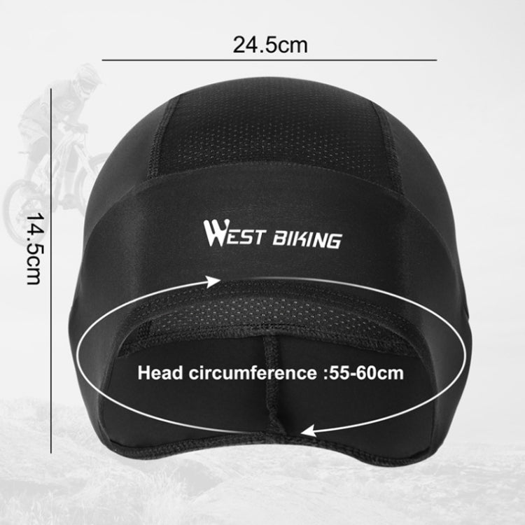 WEST BIKING Summer Riding Ice Silk Cap Windproof Hood Thin Inner Cap Breathable And Quick-Drying Helmet Lining Cap, Size: One Size(Gray)