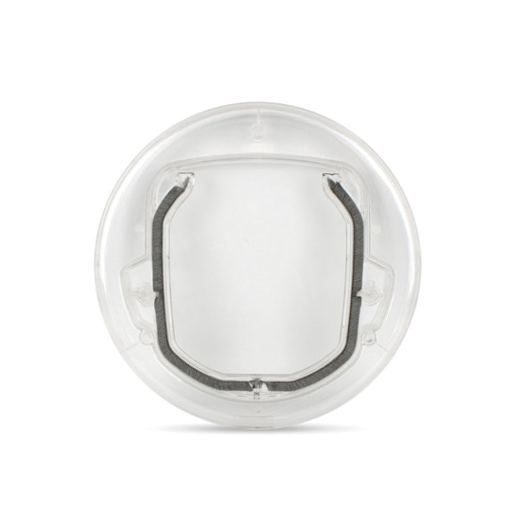 Pet Supplies PC Material Round Glass Door Cat Puppy Door Hole(Transparent)