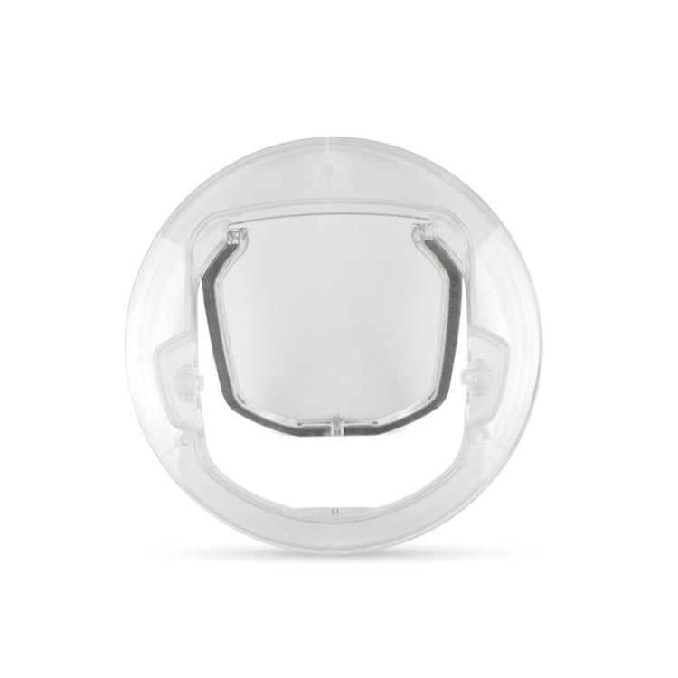 Pet Supplies PC Material Round Glass Door Cat Puppy Door Hole(Transparent)