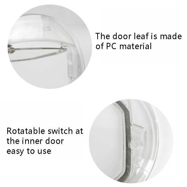 Pet Supplies PC Material Round Glass Door Cat Puppy Door Hole(Transparent)